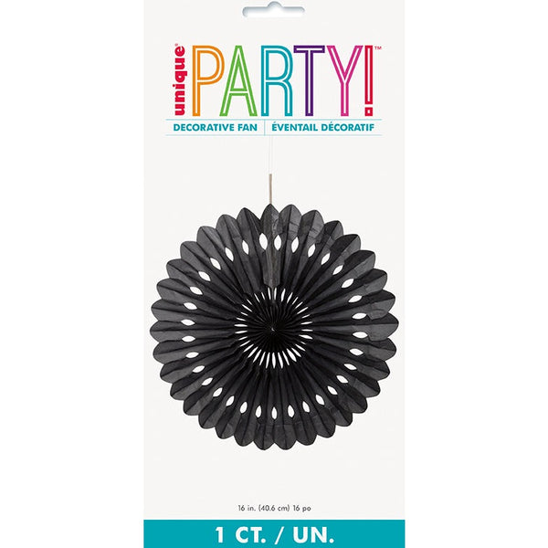 Decorative Fan – 16" – Black