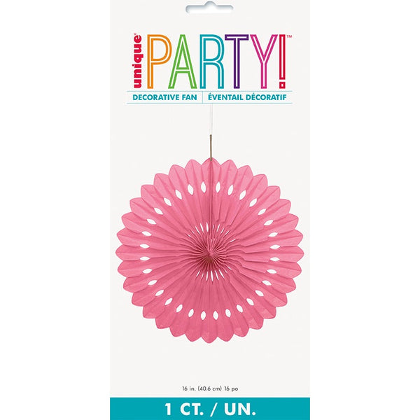 Decorative Fan – 16" – Hot Pink