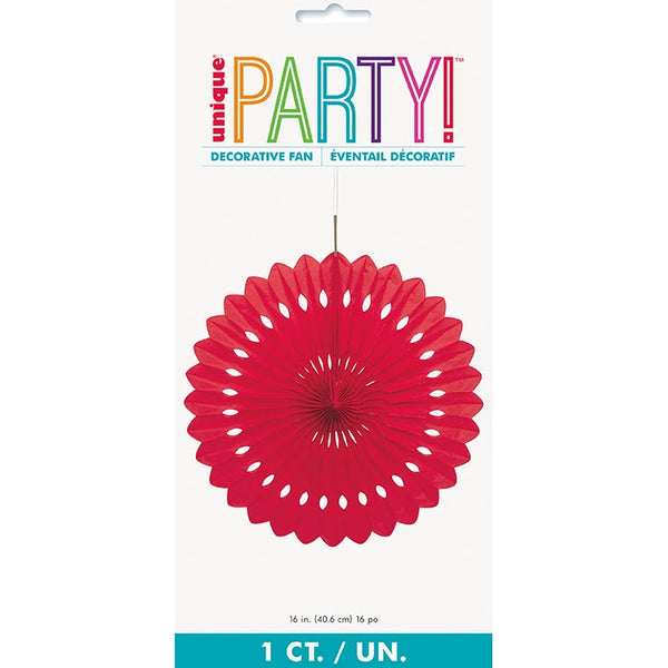 Decorative Fan – 16" – Red