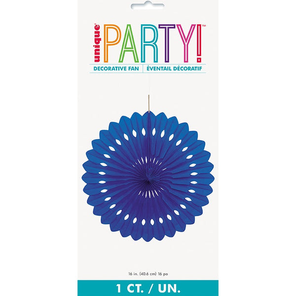 Decorative Fan – 16" – Royal Blue
