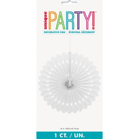 Decorative Fan – 16" – White