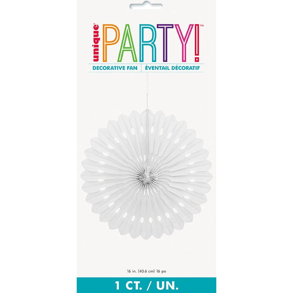 Decorative Fan – 16" – White