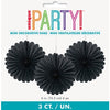 Decorative Fans – 6" 3-Pack – Black
