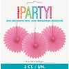 Decorative Fans – 6" 3-Pack – Hot Pink