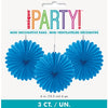 Decorative Fans – 6" 3-Pack – Royal Blue