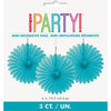 Decorative Fans – 6" 3-Pack – Terrific Teal
