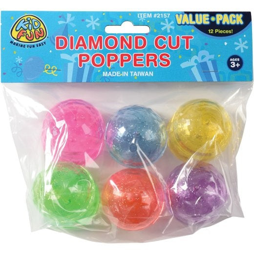 Diamond Cut Poppers, Set of 12