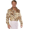 Disco Shirt with Brown Swirls, XL