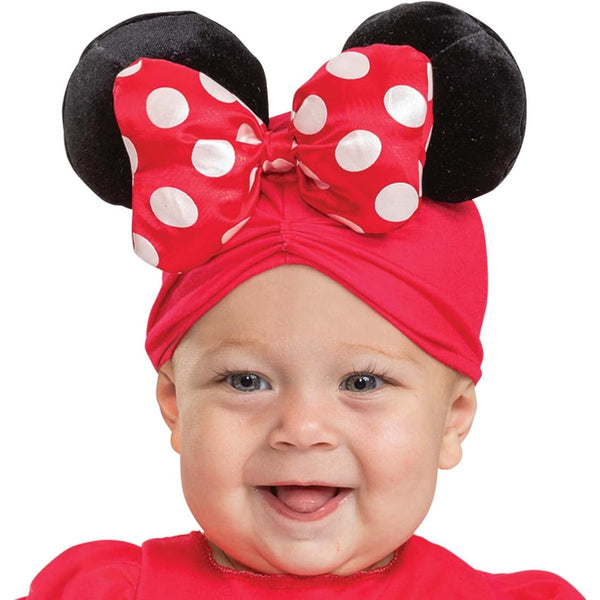 Disguise baby-girls Minnie Mouse Baby Costume, Official Disney Minnie Mouse Costume Onesie and Ears, Infant Size, As Shown, Size 12-18 months