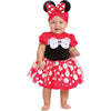 Disguise baby-girls Minnie Mouse Baby Costume, Official Disney Minnie Mouse Costume Onesie and Ears, Infant Size, As Shown, Size 12-18 months