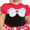 Disguise baby-girls Minnie Mouse Baby Costume, Official Disney Minnie Mouse Costume Onesie and Ears, Infant Size, As Shown, Size 12-18 months