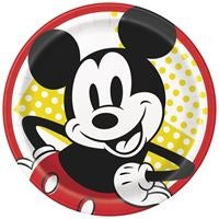 Disney Mickey Mouse 9" Round Dinner Plates, 8 Count
