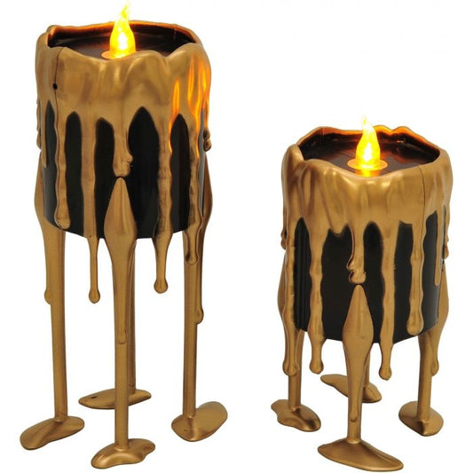 Dripping Illusion Candle – Gold Short