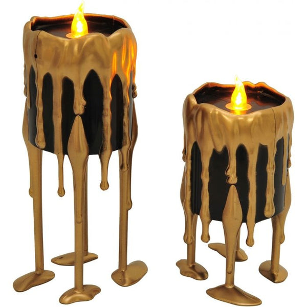 Dripping Illusion Candle – Gold Short
