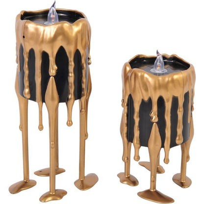 Dripping Illusion Candle – Gold Short