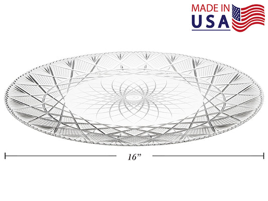 Clear Swirl Serving Tray, 16"