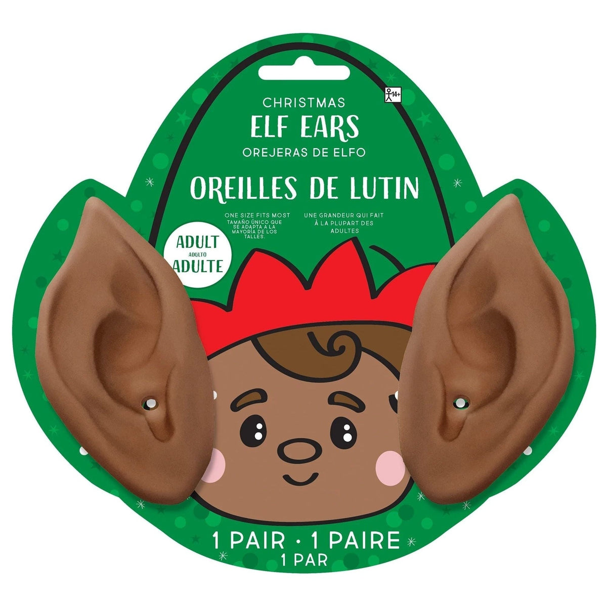 Ears - Elf, 3.5" x 2", 2 Count