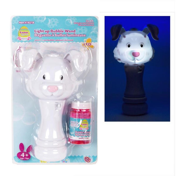 Easter Bunny Light-Up Bubble Wand with Bubbles