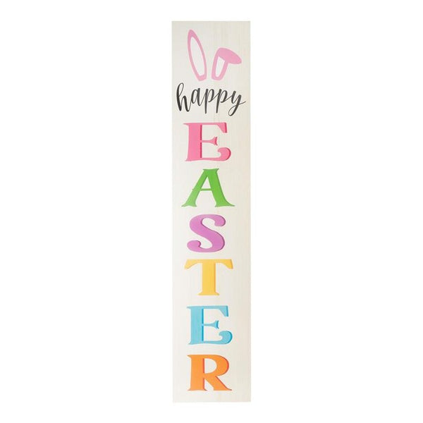 Easter MDF Porch Sign with Easel – "Happy Easter"