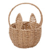 Easter Rope Basket with Bunny Ears, 6.9" x 10"