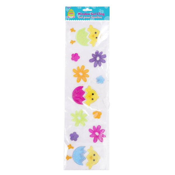 Easter Window Gel Clings, Chicks and Flowers