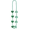Electroplated Shamrock Beaded Necklace