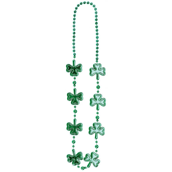 Electroplated Shamrock Beaded Necklace