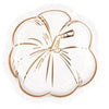 8 Elegant Thanksgiving 9" Shaped Plates, Foil Stamped