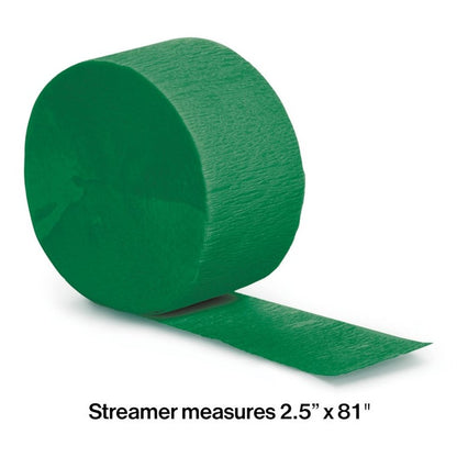 Emerald Green Crepe Streamer - 81' 1CT