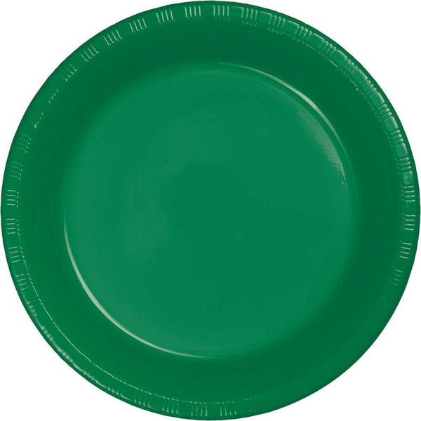 Emerald Green Plastic 10" Plates 20CT