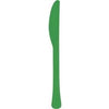 Emerald Green Solid Premium Plastic Knives, 20 Count