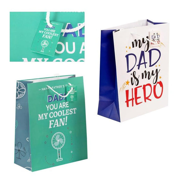 Father's Day Large Matte Gift Bag – Set of 2