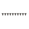 Flag Banner - Black & Silver Glitz 30th Birthday, 9 Feet