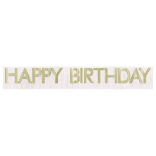 Flaming Gold Happy Birthday Banner