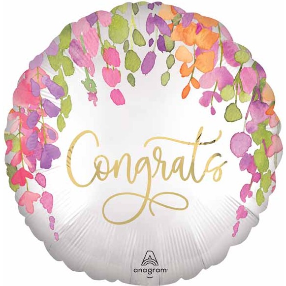 Floral Congrats 18" Balloon