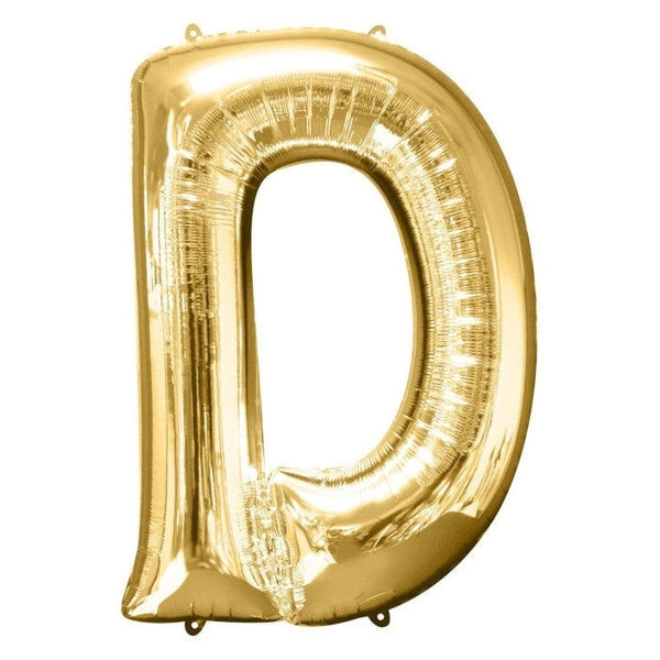Foil Balloon - Jumbo Gold Letter D
