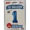 Foil Balloon - Jumbo Number Light Blue 1