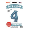 Foil Balloon - Jumbo Number Light Blue 4