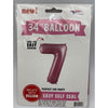 Foil Balloon - Jumbo Number Light Pink 7