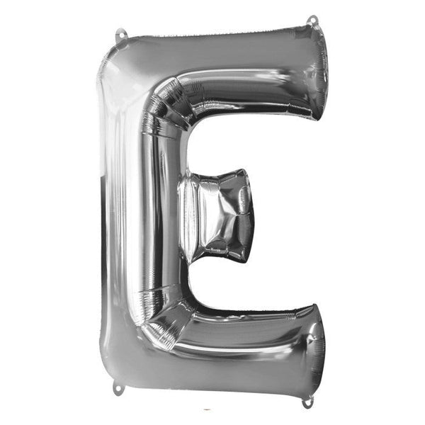 Foil Balloon - Jumbo Silver Letter E