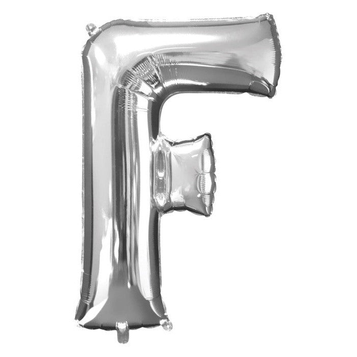 Foil Balloon - Jumbo Silver Letter F