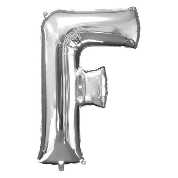 Foil Balloon - Jumbo Silver Letter F