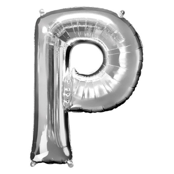 Foil Balloon - Jumbo Silver Letter P