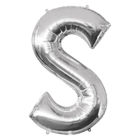 Foil Balloon - Jumbo Silver Letter S