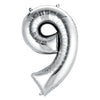 Foil Balloon - Jumbo Silver Number 9