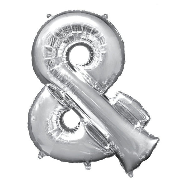 Foil Balloon - Jumbo Silver Symbol &