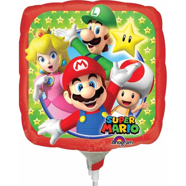 Foil Balloon - Mario Brothers, 18" Square