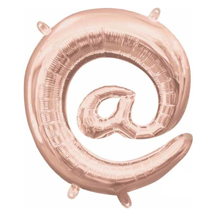 Foil Balloon - Mini Letter Rose Gold @ 16 Inch Air-Filled Only