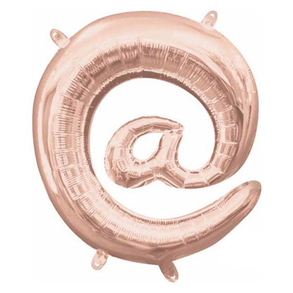 Foil Balloon - Mini Letter Rose Gold @ 16 Inch Air-Filled Only