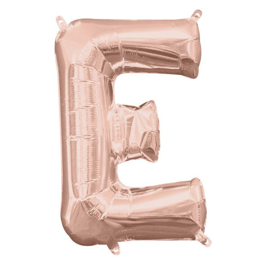 Foil Balloon - Mini Letter Rose Gold E 16 Inch Air-Filled Only